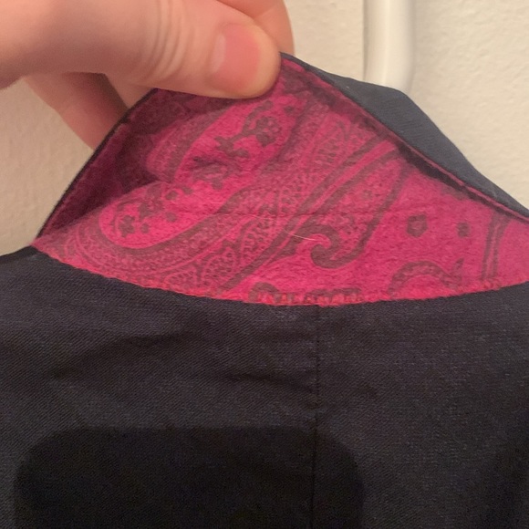 Incredible Etro Designer Suit Jacket Blazer w/ purple floral inner lining SZ 50 - Picture 6 of 6